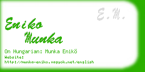 eniko munka business card